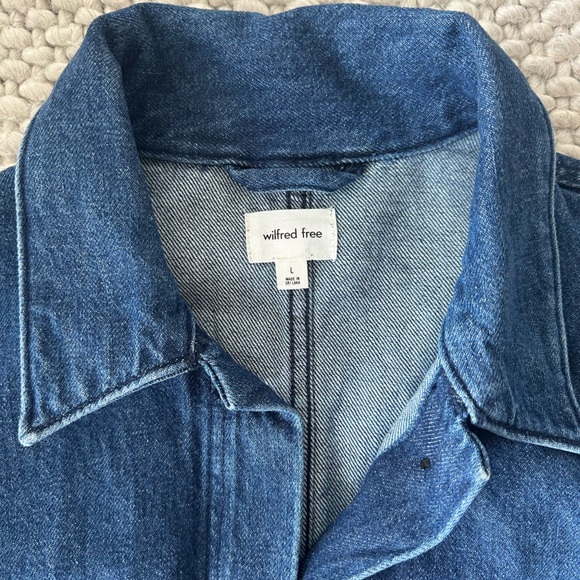 Aritzia Wilfred Free Port Denim Jacket - Women’s Size L - Picture 5 of 6